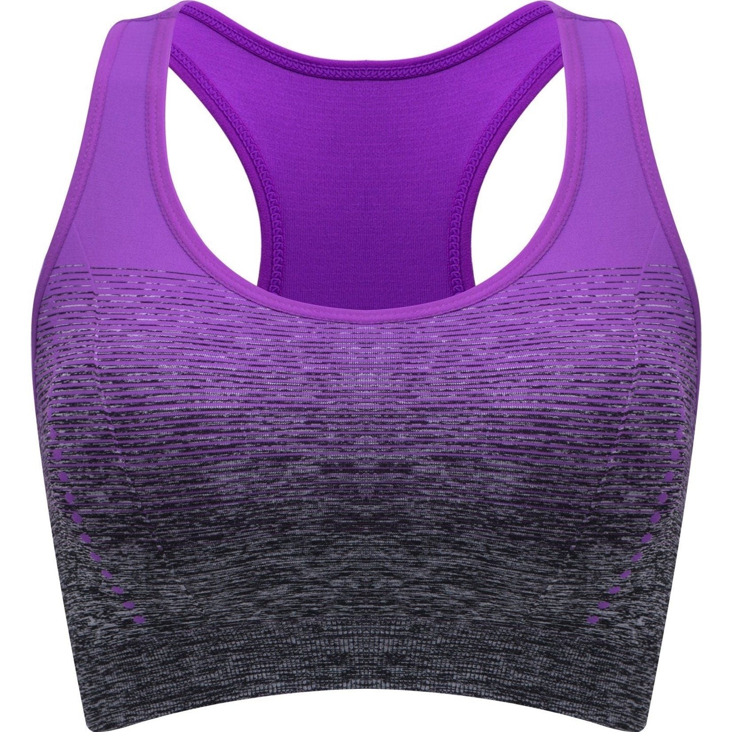 1pc/2pcs/3pcsMedium Support Two Tone Racer Back Sports Bra, Fitness Workout Running Yoga Bra