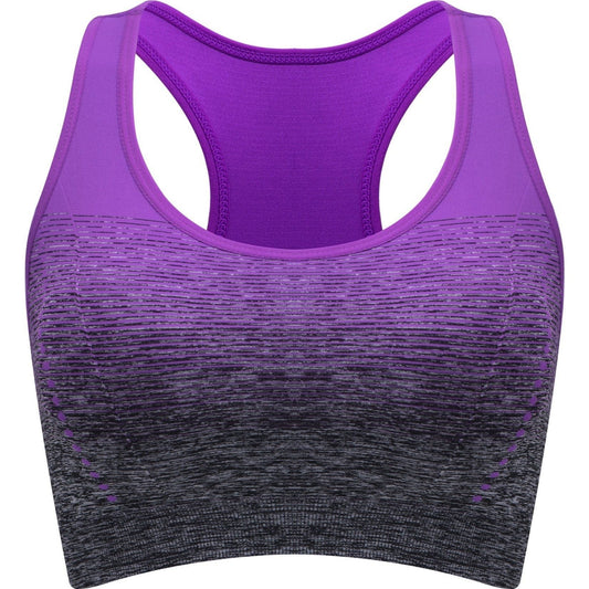 1pc/2pcs/3pcsMedium Support Two Tone Racer Back Sports Bra, Fitness Workout Running Yoga Bra