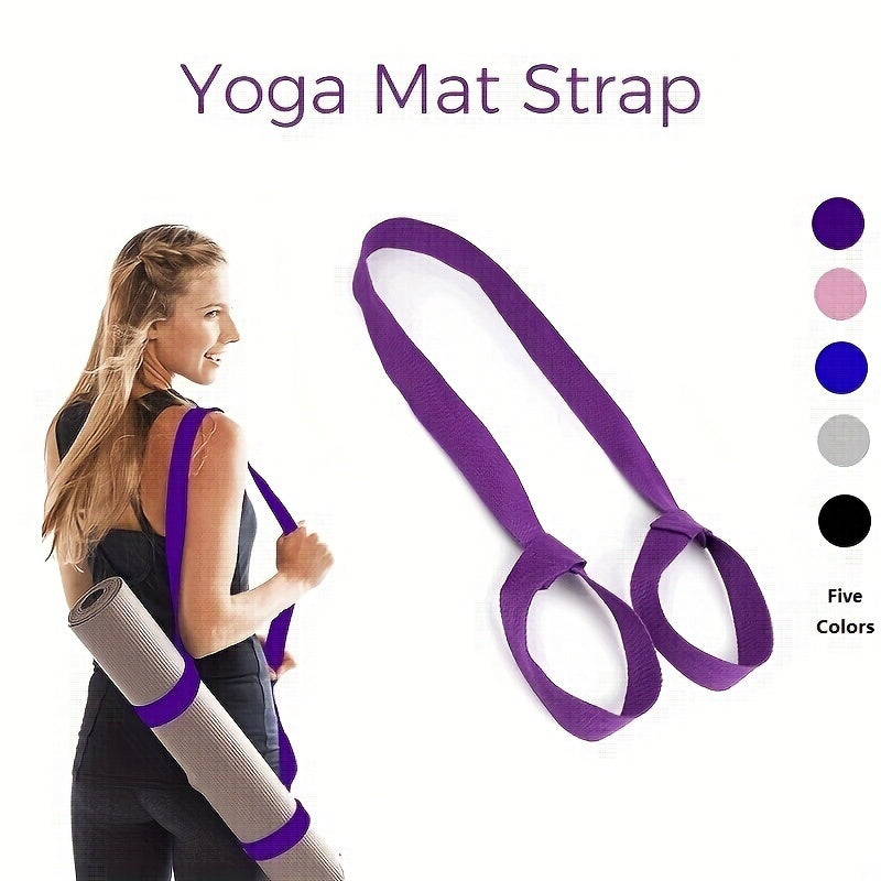Yoga Mat Strap For Carrying, Adjustable Yoga Mat Carrier, Multiple Colour Yoga Mat Sling, Stretching Band, Durable Exercise Strap For Yoga, Pilates, Exercise,Dance(Yoga Mat Not Included)