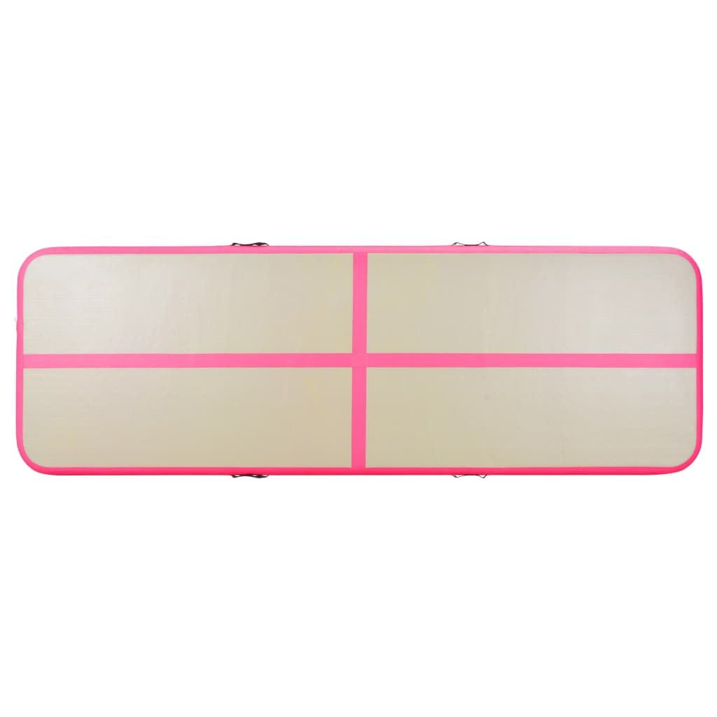 Inflatable Gymnastics Mat with Pump 118.1"x39.3"x3.9" PVC Pink