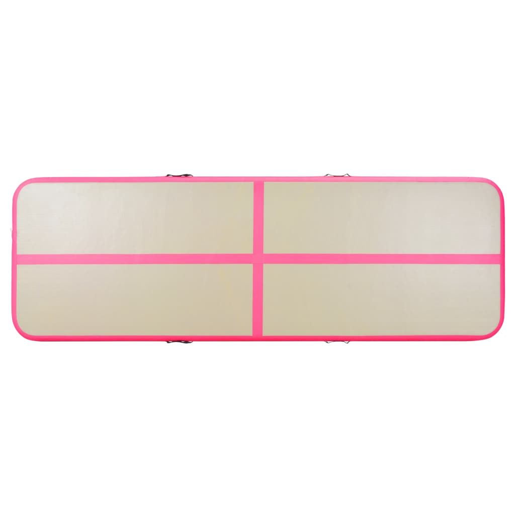 Inflatable Gymnastics Mat with Pump 275.6"x39.4"x3.9" PVC Pink