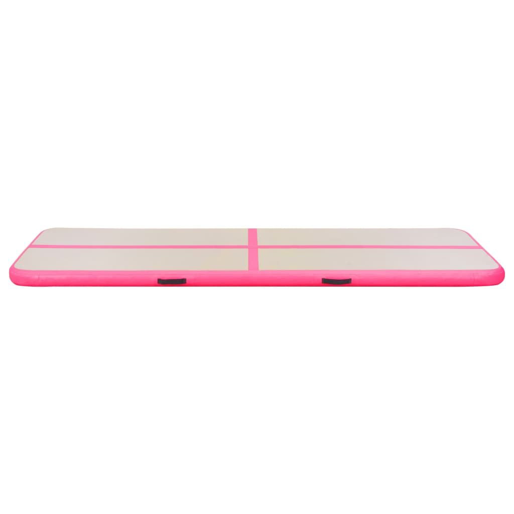 Inflatable Gymnastics Mat with Pump 275.6"x39.4"x3.9" PVC Pink