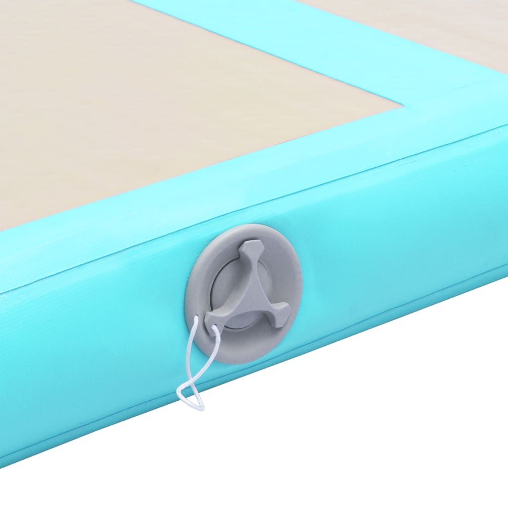 Inflatable Gymnastics Mat with Pump 157.4"x39.3"x3.9" PVC Green