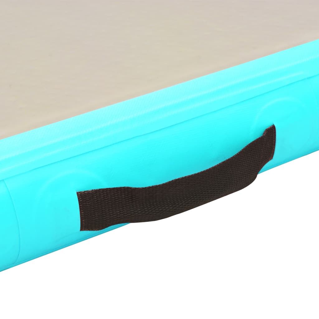 Inflatable Gymnastics Mat with Pump 157.4"x39.3"x3.9" PVC Green