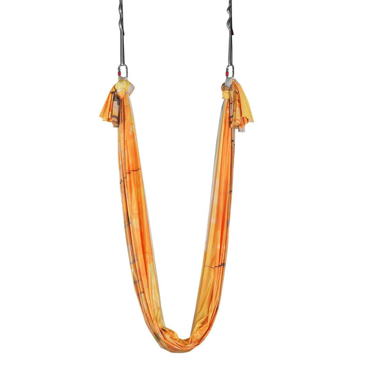 VEVOR Aerial Yoga Hammock & Swing, 5.5 Yards, Aerial Yoga Starter Kit with 100gsm Nylon Fabric, Full Rigging Hardware & Easy Set-up Guide, Antigravity Flying for All Levels Fitness Bodybuilding, Gold