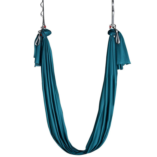 VEVOR Aerial Yoga Hammock & Swing, 5.5 Yards, Aerial Yoga Starter Kit with 100gsm Nylon Fabric, Full Rigging Hardware & Easy Set-up Guide, Antigravity Flying for All Levels Fitness Bodybuilding, Green