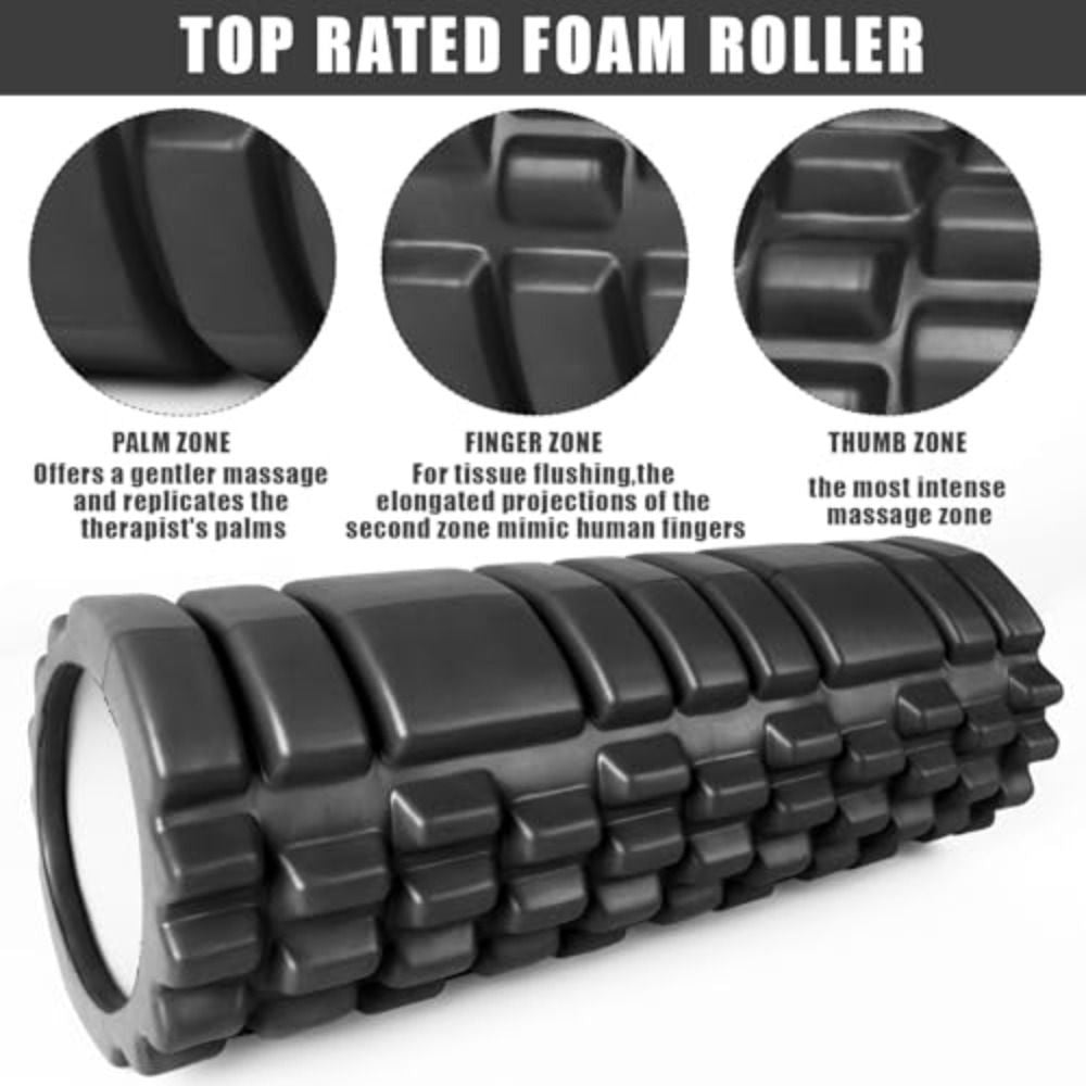 Foam Rollers for Muscle Massage, 7 in 1 Body Foam Roller Set Leg Roller for Muscles Deep Tissue Stretching Equimpent